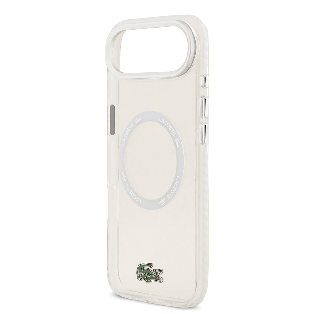 Apple iPhone 17 Air Kılıf Lacoste Orjinal Lisanslı M-safe Şarj Özellikli İkonik Timsah Logolu Buzlu Kapak Yeşil