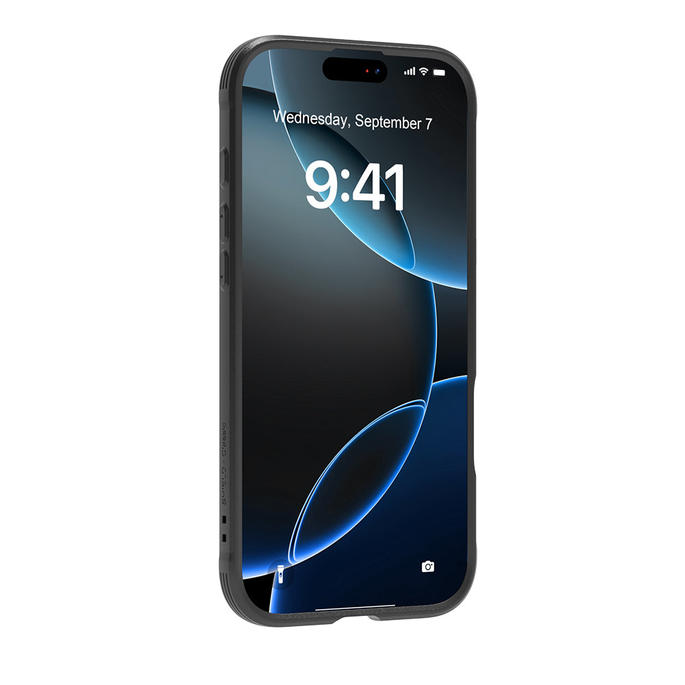 Apple iPhone 17 Air Kılıf M-safe Şarj Özellikli Airbagli Raptic Shield Serisi Şeffaf Arka Yüzey Kapak Siyah