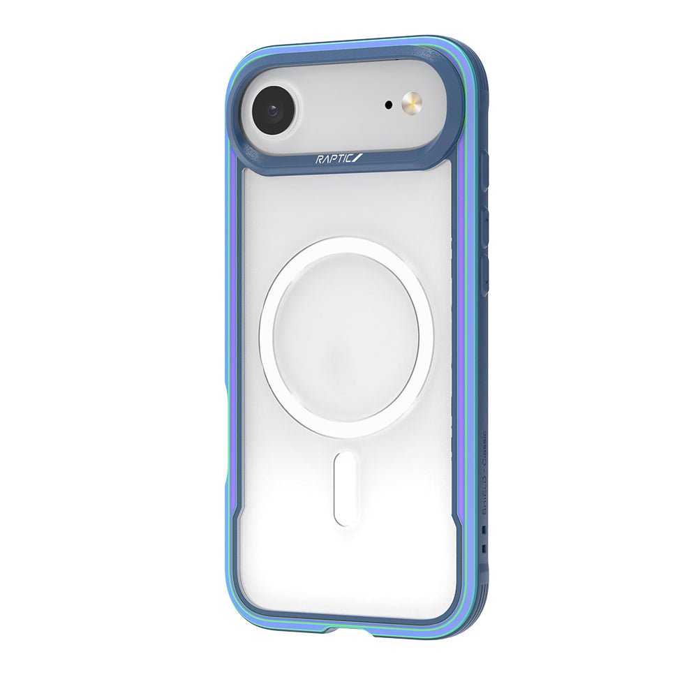 Apple iPhone 17 Air Kılıf M-safe Şarj Özellikli Airbagli Raptic Shield Serisi Şeffaf Arka Yüzey Kapak Siyah