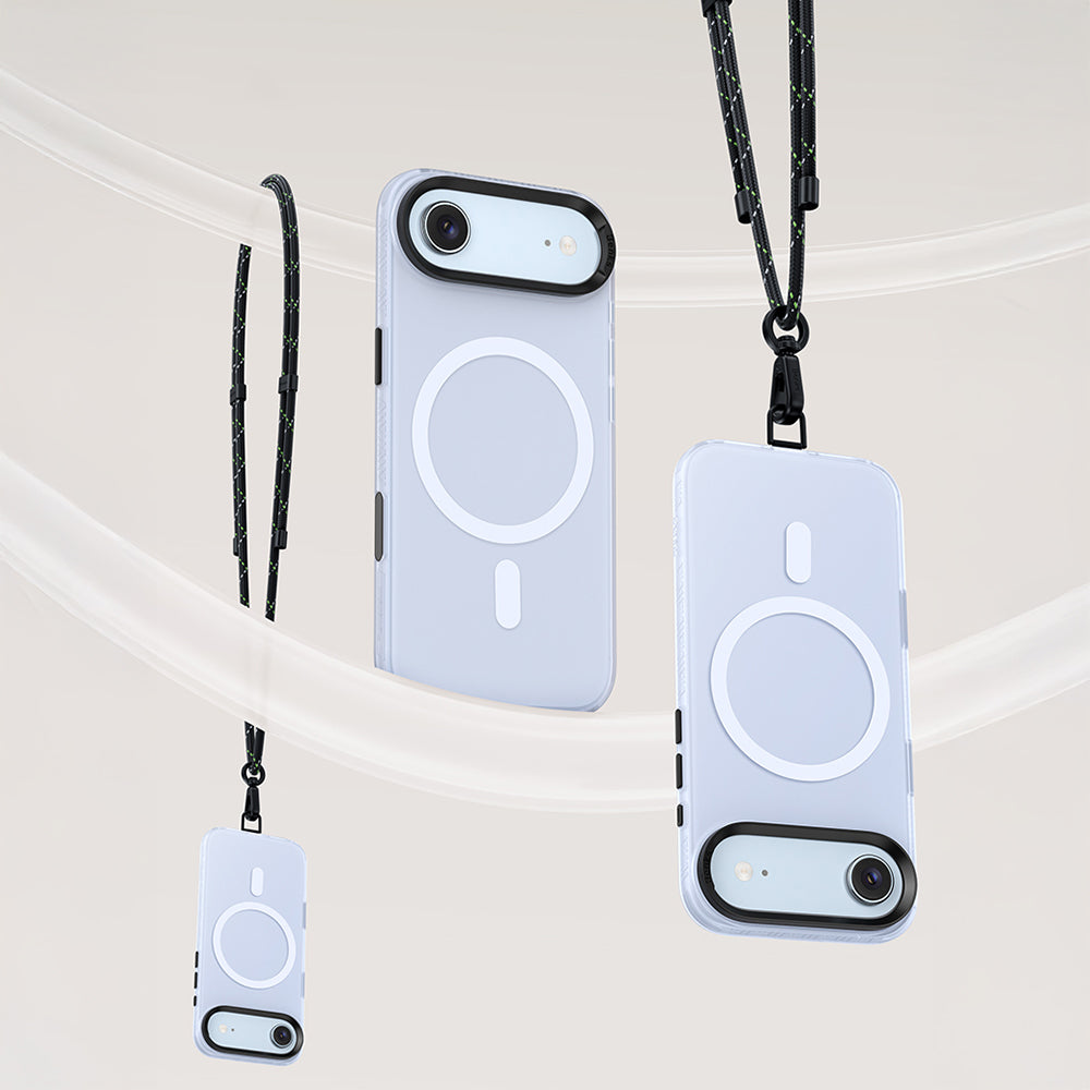 Apple iPhone 17 Air Kılıf M-safe Şarj Özellikli Benks Lucid Armor Kapak Açık Mavi