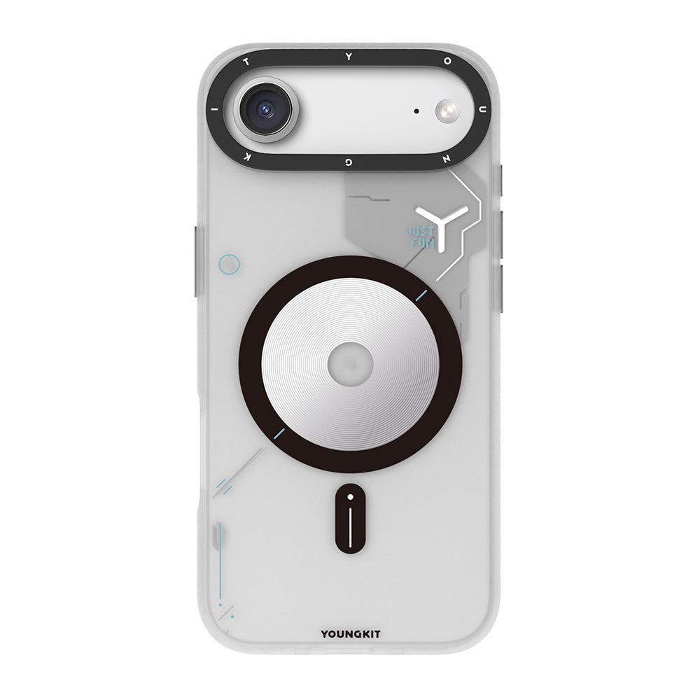 Apple iPhone 17 Air Kılıf M-safe Şarj Özellikli Disk Desenli Youngkit Disc Battle Kapak