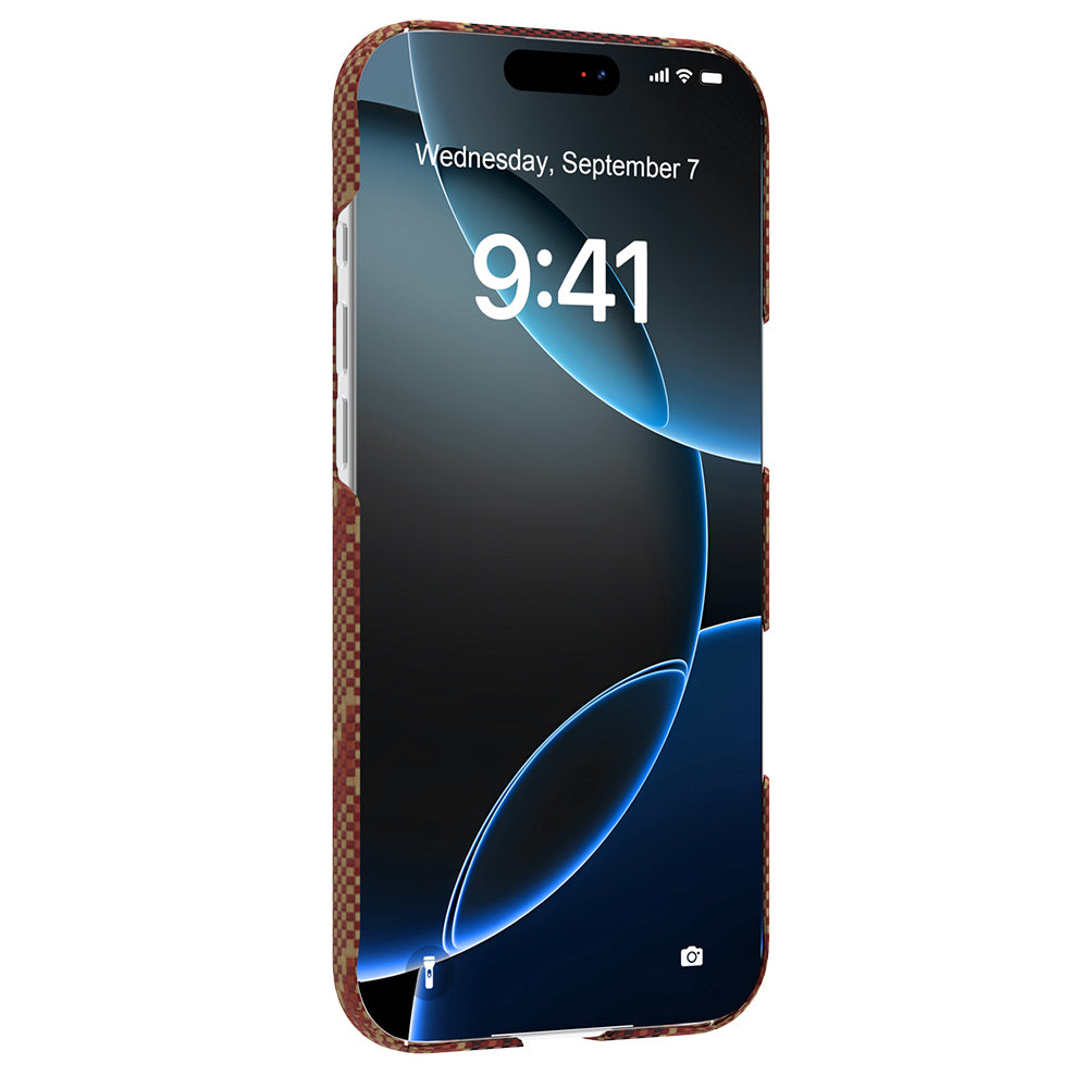 Apple iPhone 17 Air Kılıf M-safe Şarj Özellikli Raptic Aramid Skin Bionic Serisi Kapak Kırmızı