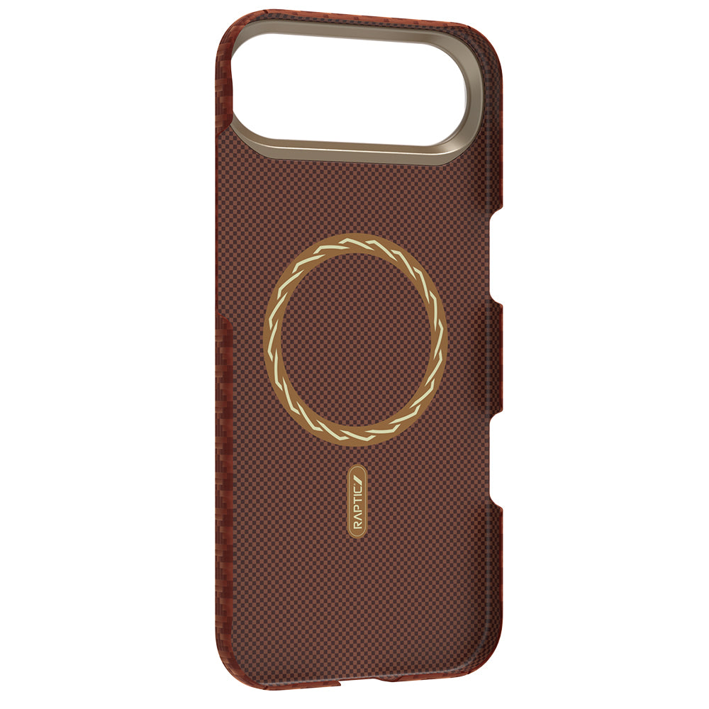 Apple iPhone 17 Air Kılıf M-safe Şarj Özellikli Raptic Aramid Skin Origin Serisi Kapak Kırmızı