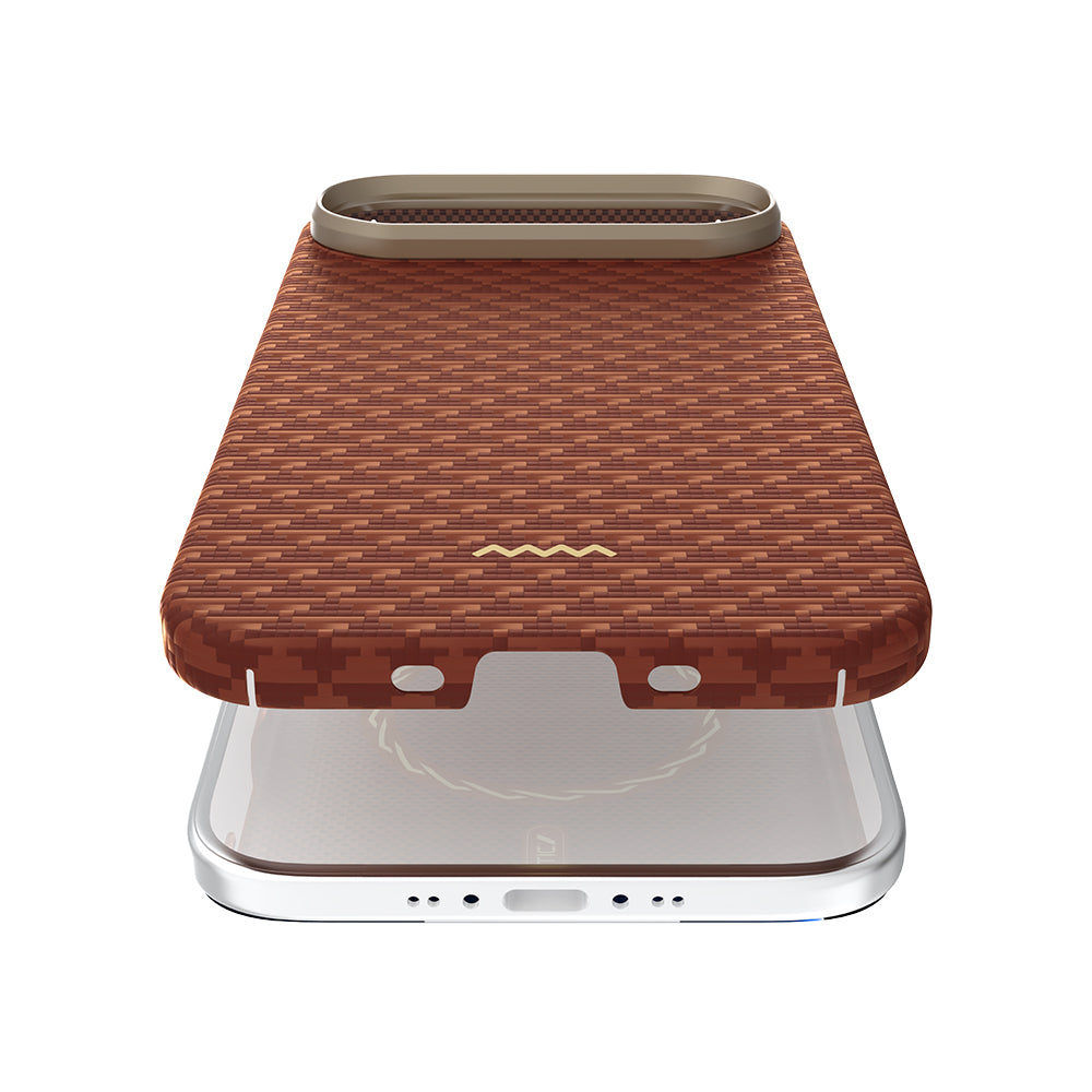 Apple iPhone 17 Air Kılıf M-safe Şarj Özellikli Raptic Aramid Skin Origin Serisi Kapak Kırmızı