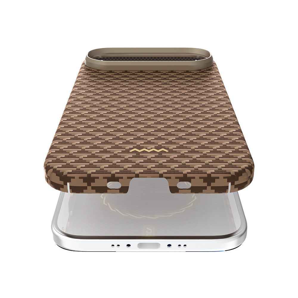 Apple iPhone 17 Air Kılıf M-safe Şarj Özellikli Raptic Aramid Skin Origin Serisi Kapak Lacivert