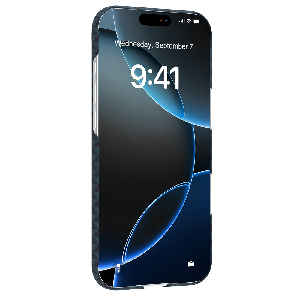 Apple iPhone 17 Air Kılıf M-safe Şarj Özellikli Raptic Aramid Skin Origin Serisi Kapak Lacivert