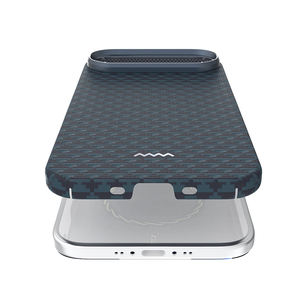 Apple iPhone 17 Air Kılıf M-safe Şarj Özellikli Raptic Aramid Skin Origin Serisi Kapak Kahverengi