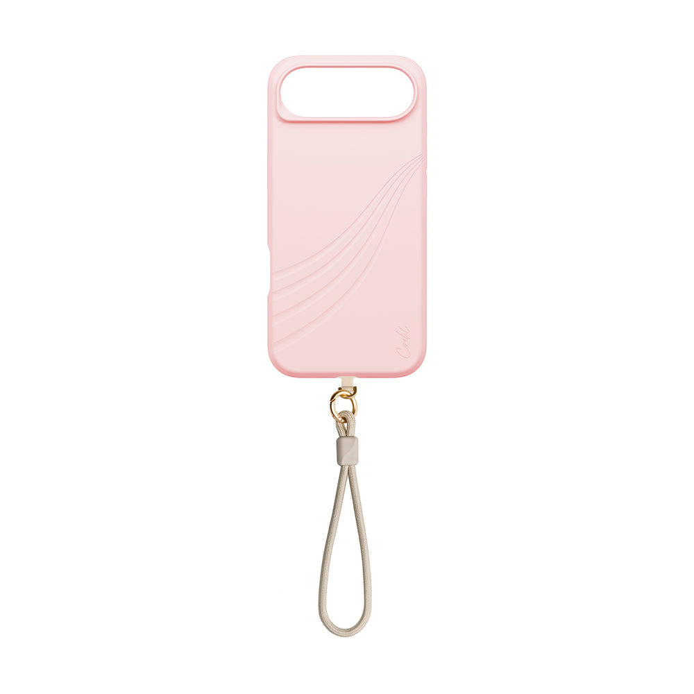 Apple iPhone 17 Air Kılıf M-safe Şarj Özellikli Soft Arka Yüzey Askı İpli Coehl Serina Kapak Pembe