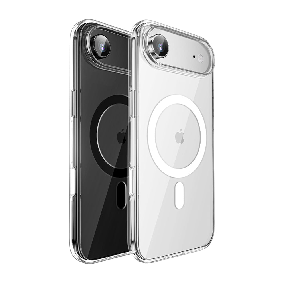 Apple iPhone 17 Air Kılıf M-safe Şarj Özellikli Transparan Sert PC Wlons Pita Kapak Şeffaf