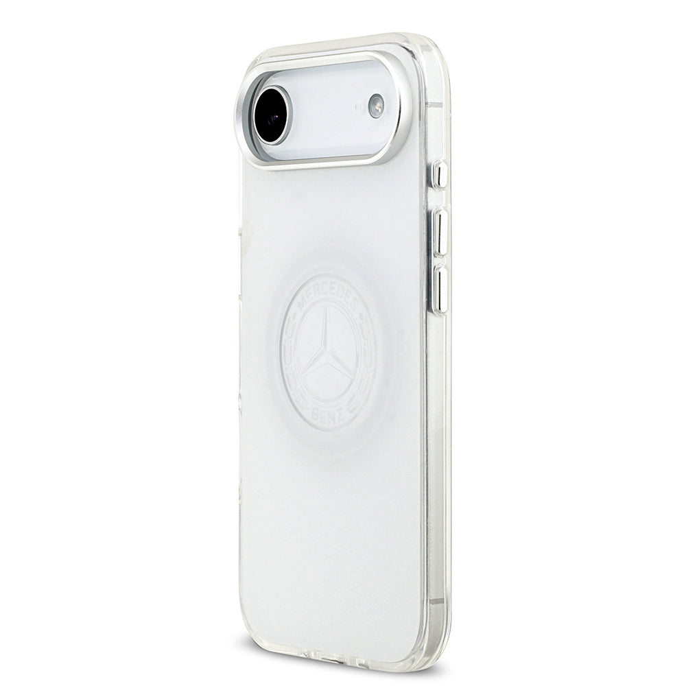 Apple iPhone 17 Air Kılıf Mercedes Benz Orjinal Lisanslı M-safe Şarj Özellikli Buzlu PC Nostaljik Yıldız Dizayn Kapak Siyah