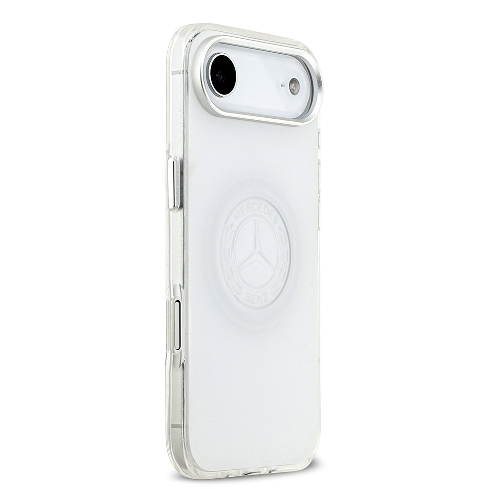 Apple iPhone 17 Air Kılıf Mercedes Benz Orjinal Lisanslı M-safe Şarj Özellikli Buzlu PC Nostaljik Yıldız Dizayn Kapak Siyah