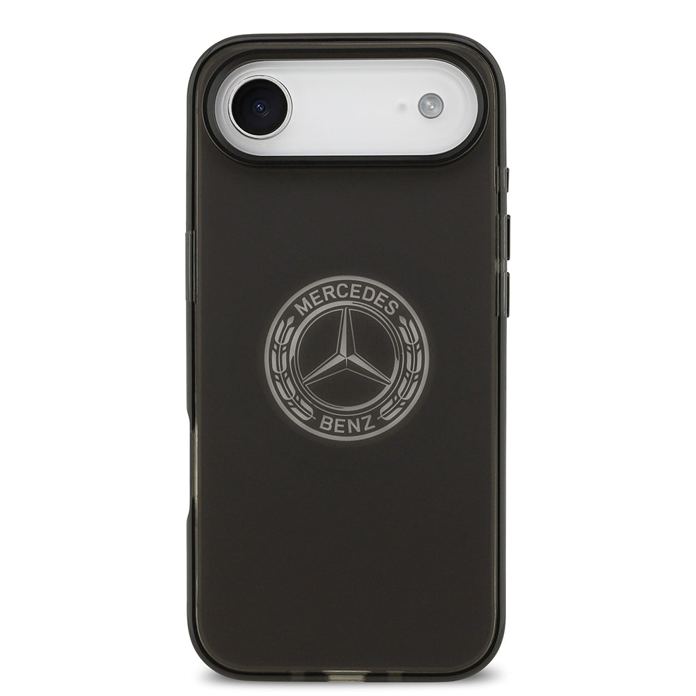 Apple iPhone 17 Air Kılıf Mercedes Benz Orjinal Lisanslı M-safe Şarj Özellikli Buzlu PC Nostaljik Yıldız Dizayn Kapak Siyah