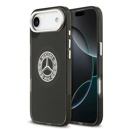 Apple iPhone 17 Air Kılıf Mercedes Benz Orjinal Lisanslı M-safe Şarj Özellikli Çift Katmanlı PC Nostaljik Yıldız Dizayn Kapak Gri