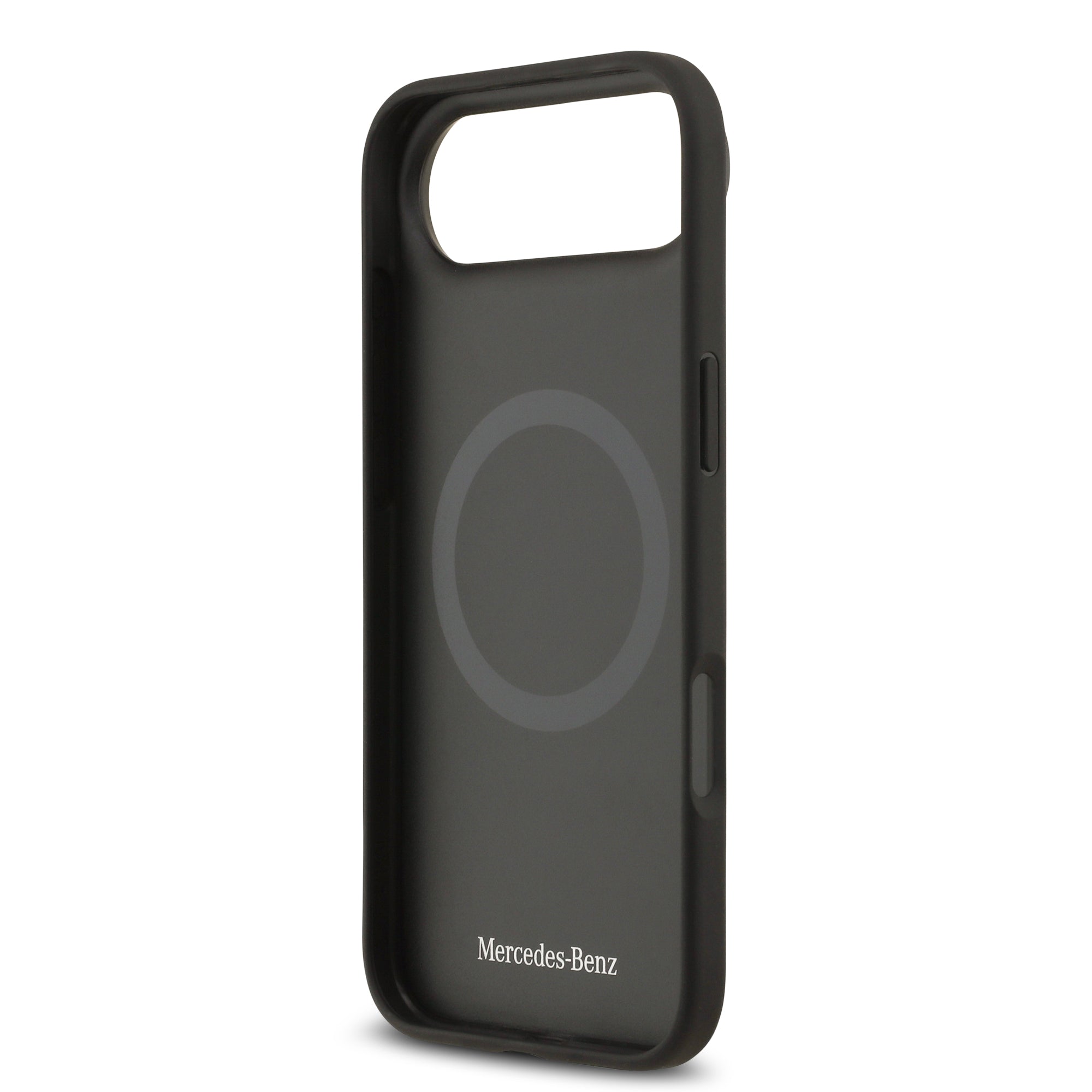 Apple iPhone 17 Air Kılıf Mercedes Benz Orjinal Lisanslı M-safe Şarj Özellikli Dokulu Desenli Deri Kapak Kahverengi