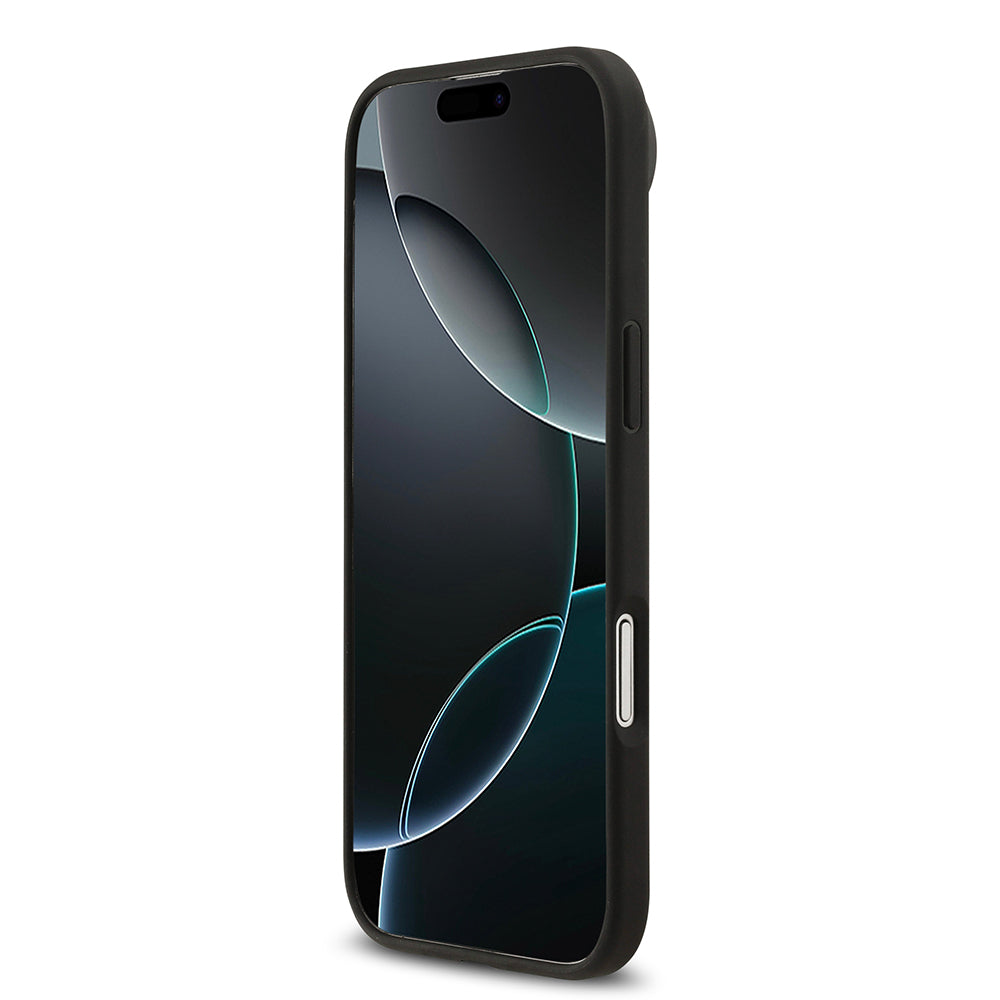 Apple iPhone 17 Air Kılıf Mercedes Benz Orjinal Lisanslı M-safe Şarj Özellikli Şeritli Yıldız Desenli Metal Logolu Deri Kapak Lacivert