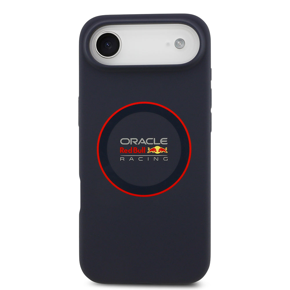 Apple iPhone 17 Air Kılıf Redbull Orjinal Lisanslı M-safe Şarj Özellikli Kırmızı Halka ve Logo Silikon Kapak Lacivert