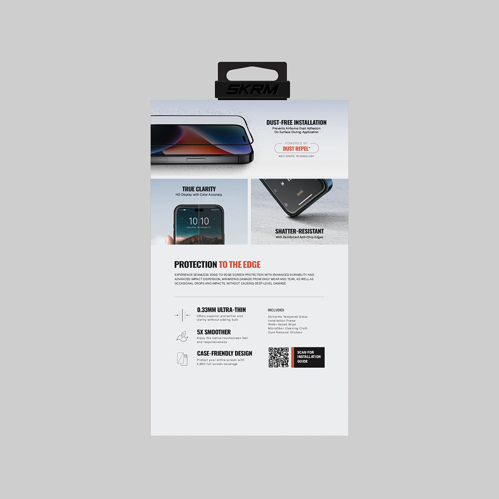 Apple iPhone 17 Air Skinarma 0.33mm Antidust True Clear Cam Ekran Koruyucu Şeffaf