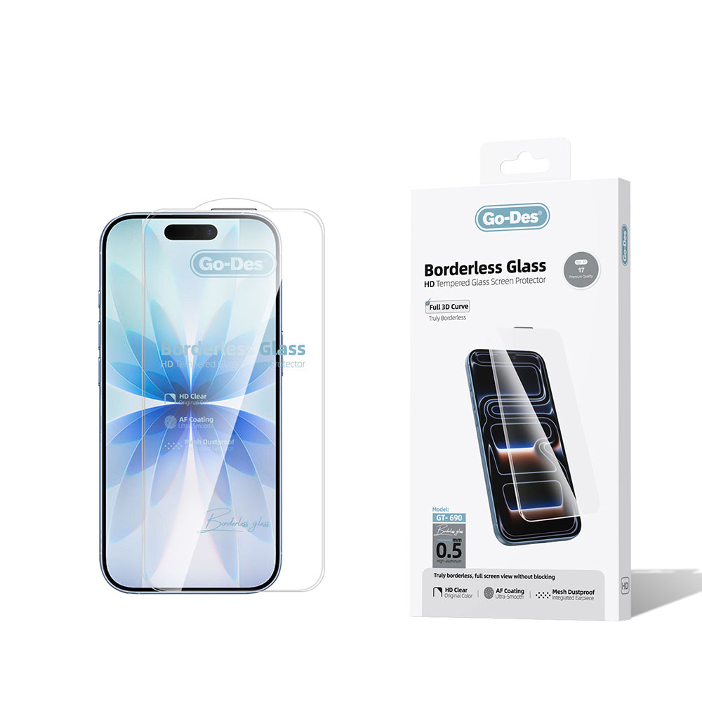 Apple iPhone 17 Go Des Borderless Temperli Cam Ekran Koruyucu