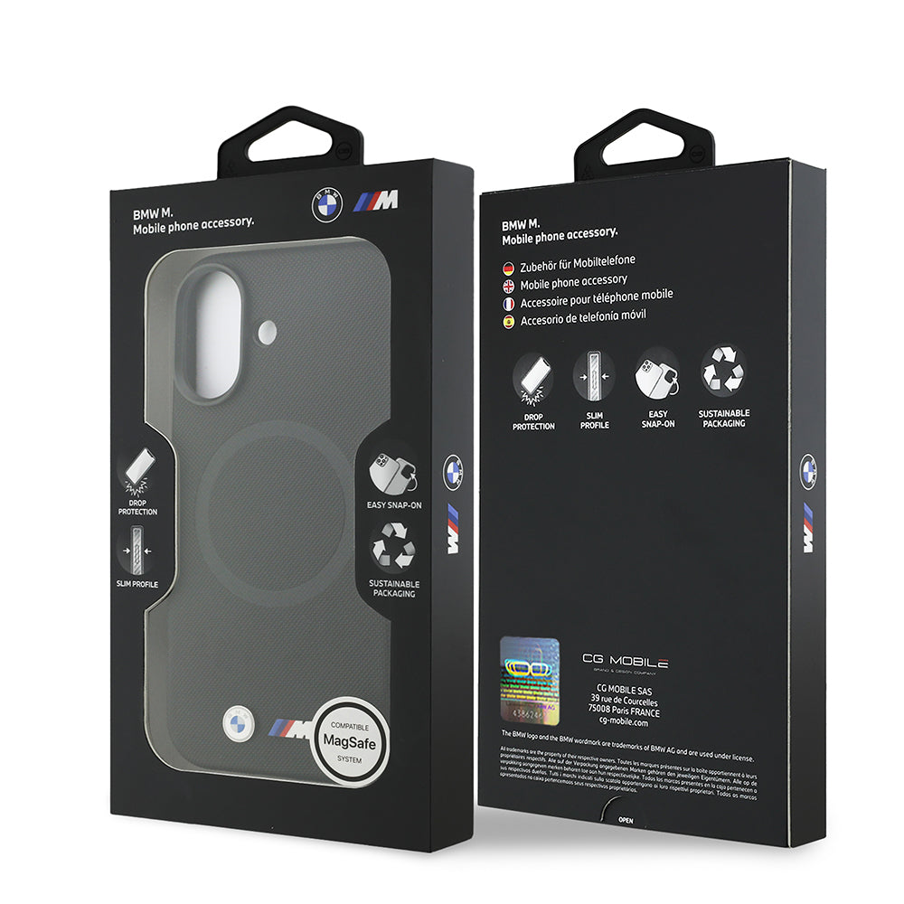 Apple iPhone 17 Kılıf BMW Orjinal Lisanslı M-safe Şarj Özellikli Metal Logolu Delikli M Dizayn Deri Kapak Kırmızı