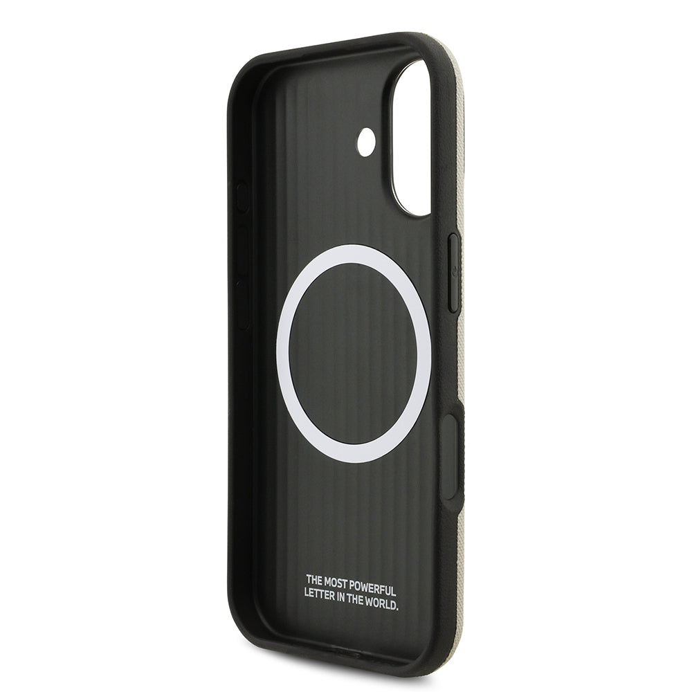 Apple iPhone 17 Kılıf BMW Orjinal Lisanslı M-safe Şarj Özellikli Metal Logolu Delikli M Dizayn Deri Kapak Siyah