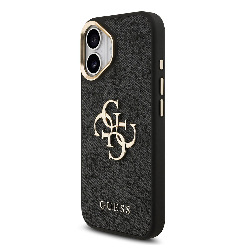 Apple iPhone 17 Kılıf Guess Orjinal Lisanslı 4G Büyük Metal Logolu Kalın Askılı Kapak Pembe