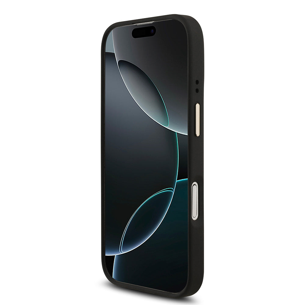 Apple iPhone 17 Kılıf Guess Orjinal Lisanslı 4G Büyük Metal Logolu Kalın Askılı Kapak Kahverengi