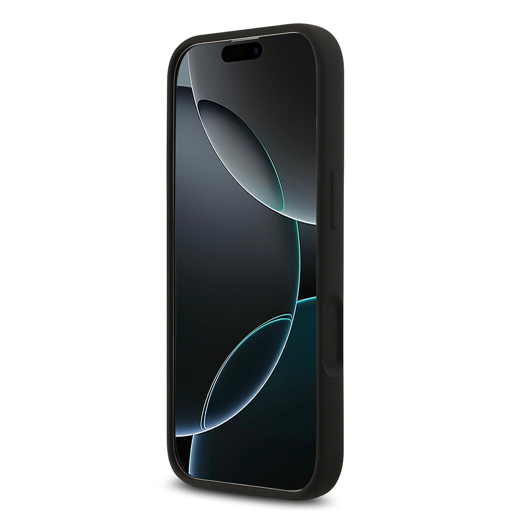 Apple iPhone 17 Kılıf Guess Orjinal Lisanslı Grained Yazı Logolu Kapak Pembe