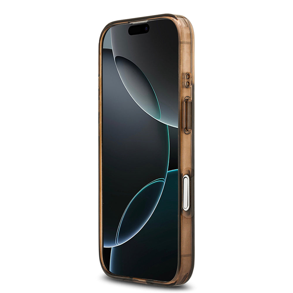 Apple iPhone 17 Kılıf Guess Orjinal Lisanslı M-safe Şarj Özellikli IML Baskılı Klasik Logolu 4G Desenli Kapak Pembe