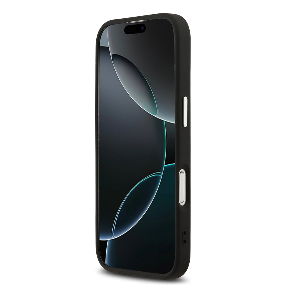 Apple iPhone 17 Kılıf Guess Orjinal Lisanslı M-safe Şarj Özellikli Klasik Yazı Logolu PU Deri Kapak Kahverengi