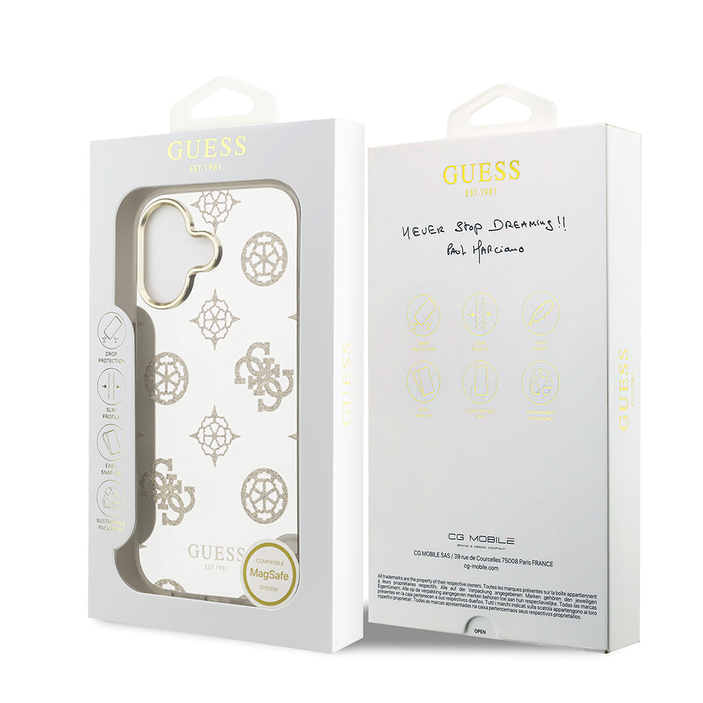 Apple iPhone 17 Kılıf Guess Orjinal Lisanslı Metal Kamera Çerçeveli Simli Aynalı Kapak Gümüş