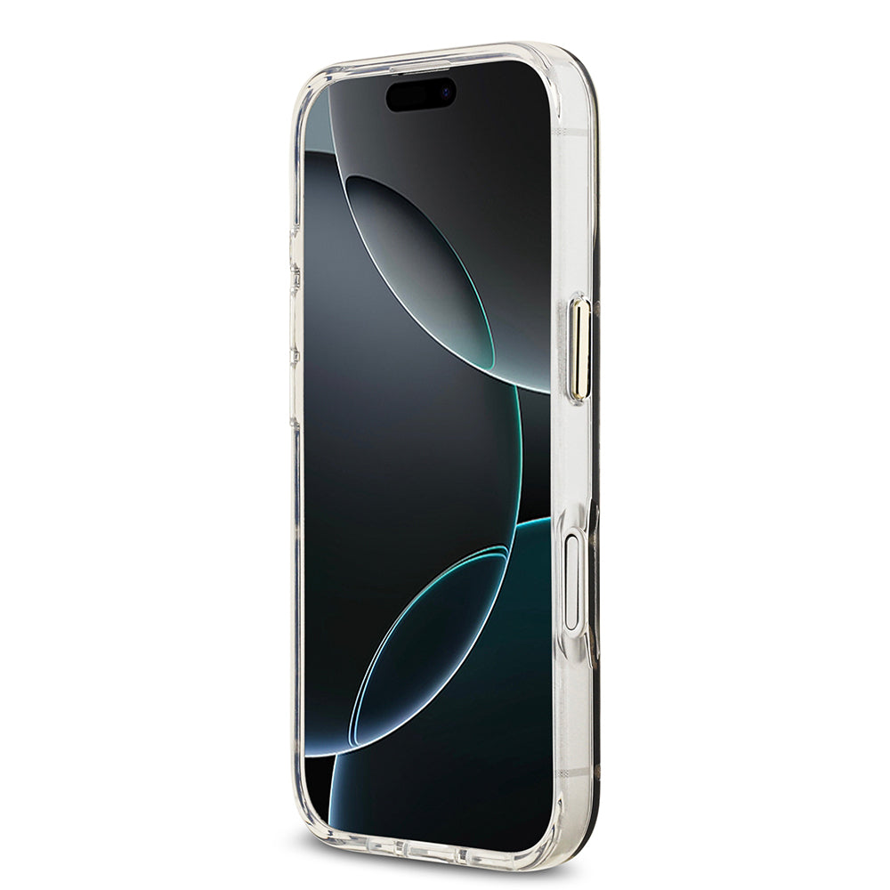 Apple iPhone 17 Kılıf Guess Orjinal Lisanslı Metal Kamera Çerçeveli Simli Aynalı Kapak Gümüş