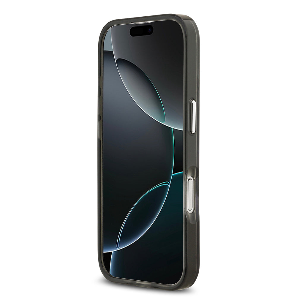 Apple iPhone 17 Kılıf Karl Lagerfeld Orjinal Lisanslı M-safe Şarj Özellikli IML Leopar Baskılı Kapak Siyah