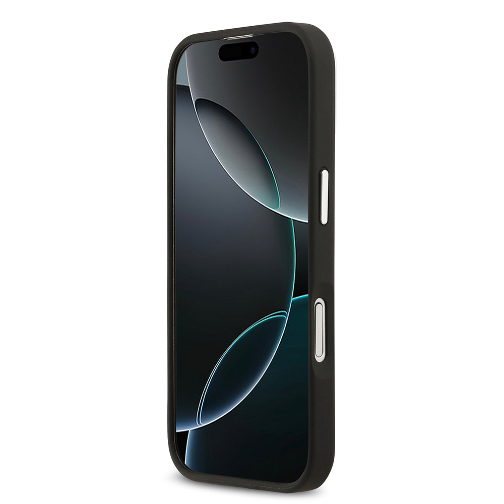 Apple iPhone 17 Kılıf Lacoste Orjinal Lisanslı M-safe Şarj Özellikli Champs Elysees PU Deri Tasarımlı Kapak Gri