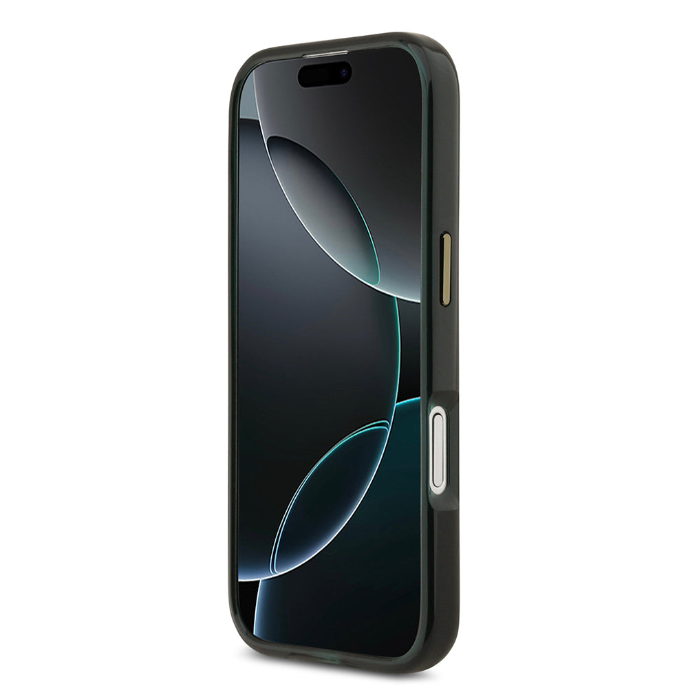 Apple iPhone 17 Kılıf Lacoste Orjinal Lisanslı M-safe Şarj Özellikli Gold Timsah Logolu Buzlu Kapak Beyaz