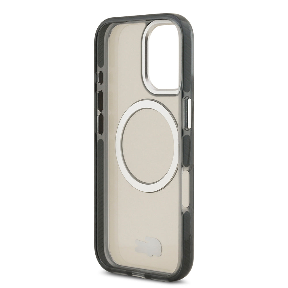 Apple iPhone 17 Kılıf Lacoste Orjinal Lisanslı M-safe Şarj Özellikli İkonik Timsah Logolu Buzlu Kapak Yeşil