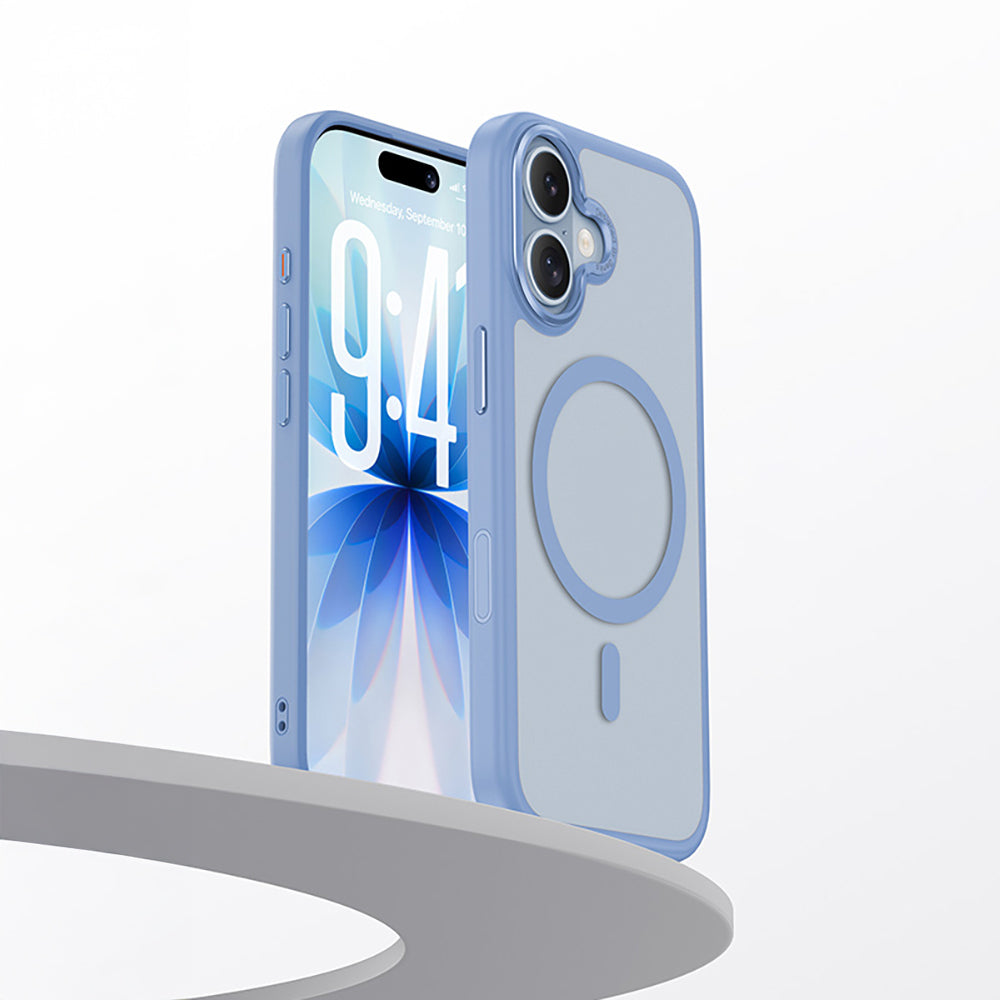 Apple iPhone 17 Kılıf M-safe Şarj Özellikli Benks Mist Protective Kapak Açık Mavi