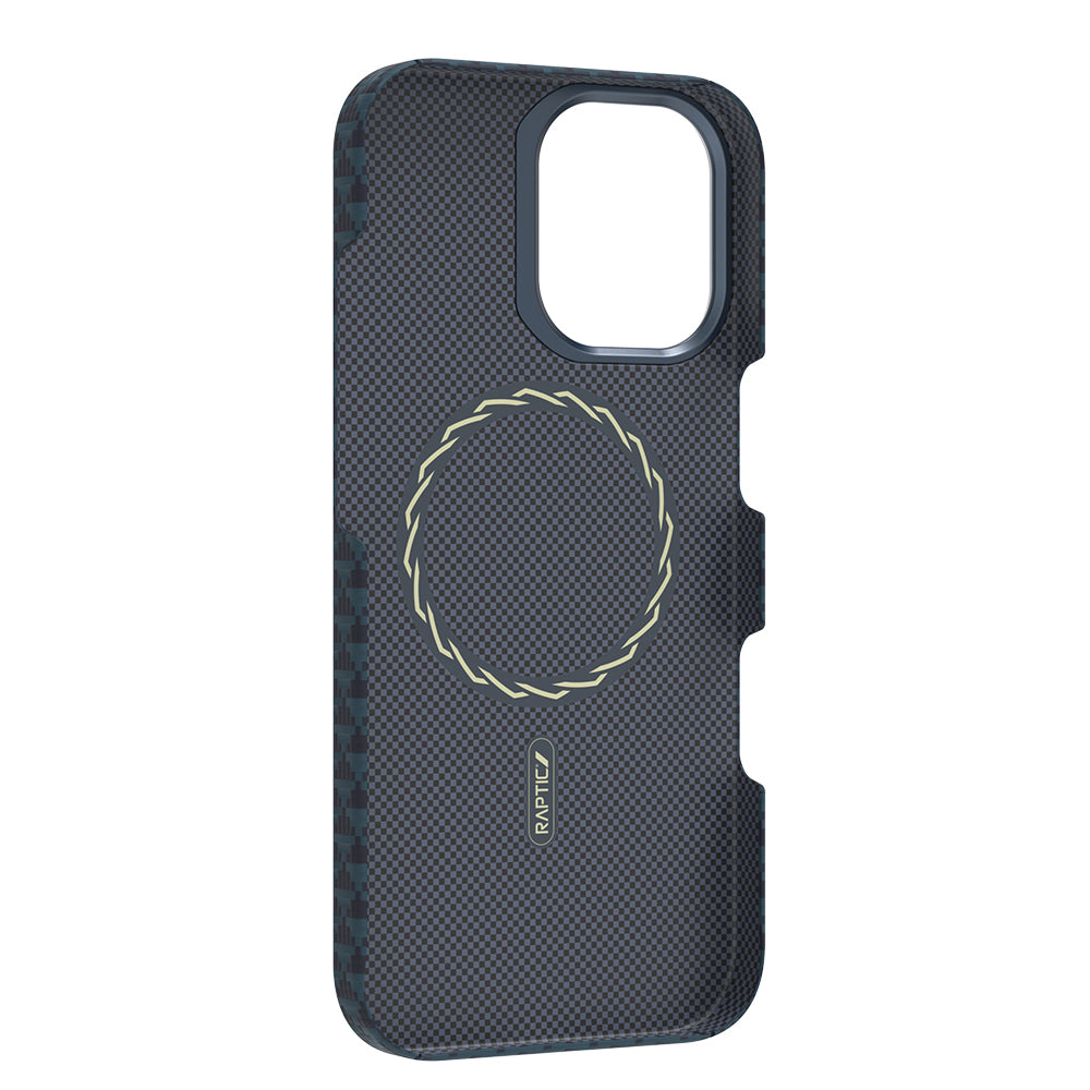 Apple iPhone 17 Kılıf M-safe Şarj Özellikli Raptic Aramid Skin Origin Serisi Kapak Kahverengi