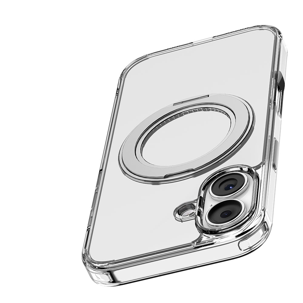 Apple iPhone 17 Kılıf M-safe Şarj Özellikli Standlı Airbag Tasarımlı Mutural Fresh Serisi Kapak Şeffaf