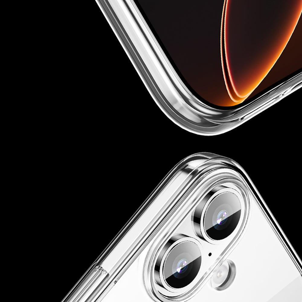 Apple iPhone 17 Kılıf M-safe Şarj Özellikli Transparan Sert PC Wlons Pita Kapak Şeffaf