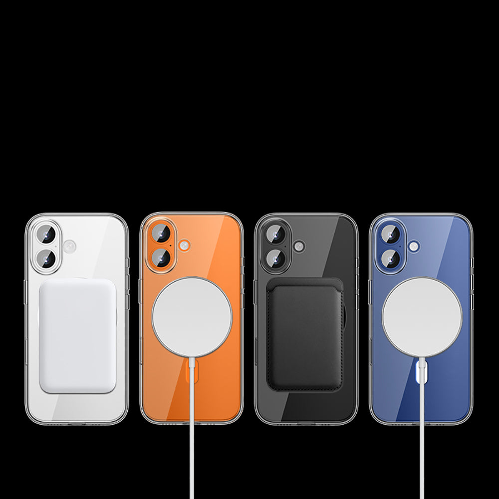 Apple iPhone 17 Kılıf M-safe Şarj Özellikli Transparan Sert PC Wlons Pita Kapak Şeffaf