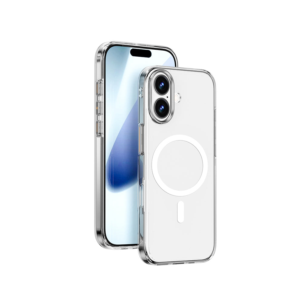 Apple iPhone 17 Kılıf M-safe Şarj Özellikli Wiwu YXK-208 Invisible Ultra Sert PC Kapak Şeffaf