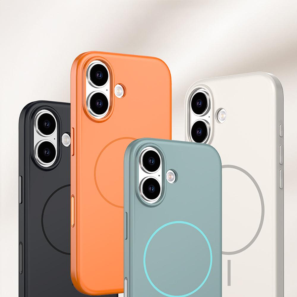 Apple iPhone 17 Kılıf M-safe Şarj Özellikli Wlons Liza Kapak Turuncu