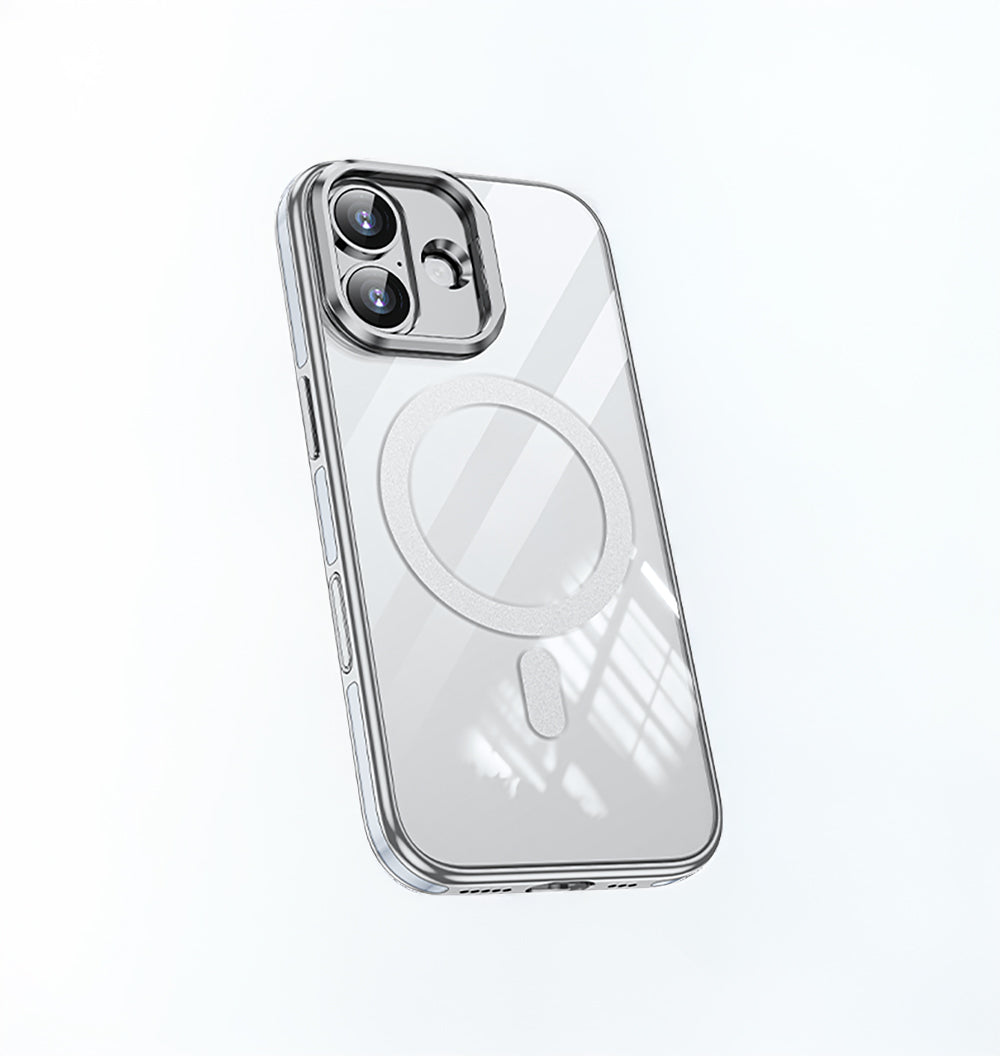 Apple iPhone 17 Kılıf M-safe Şarj Özellikli Wlons Standlı Efsane Kapak Turuncu