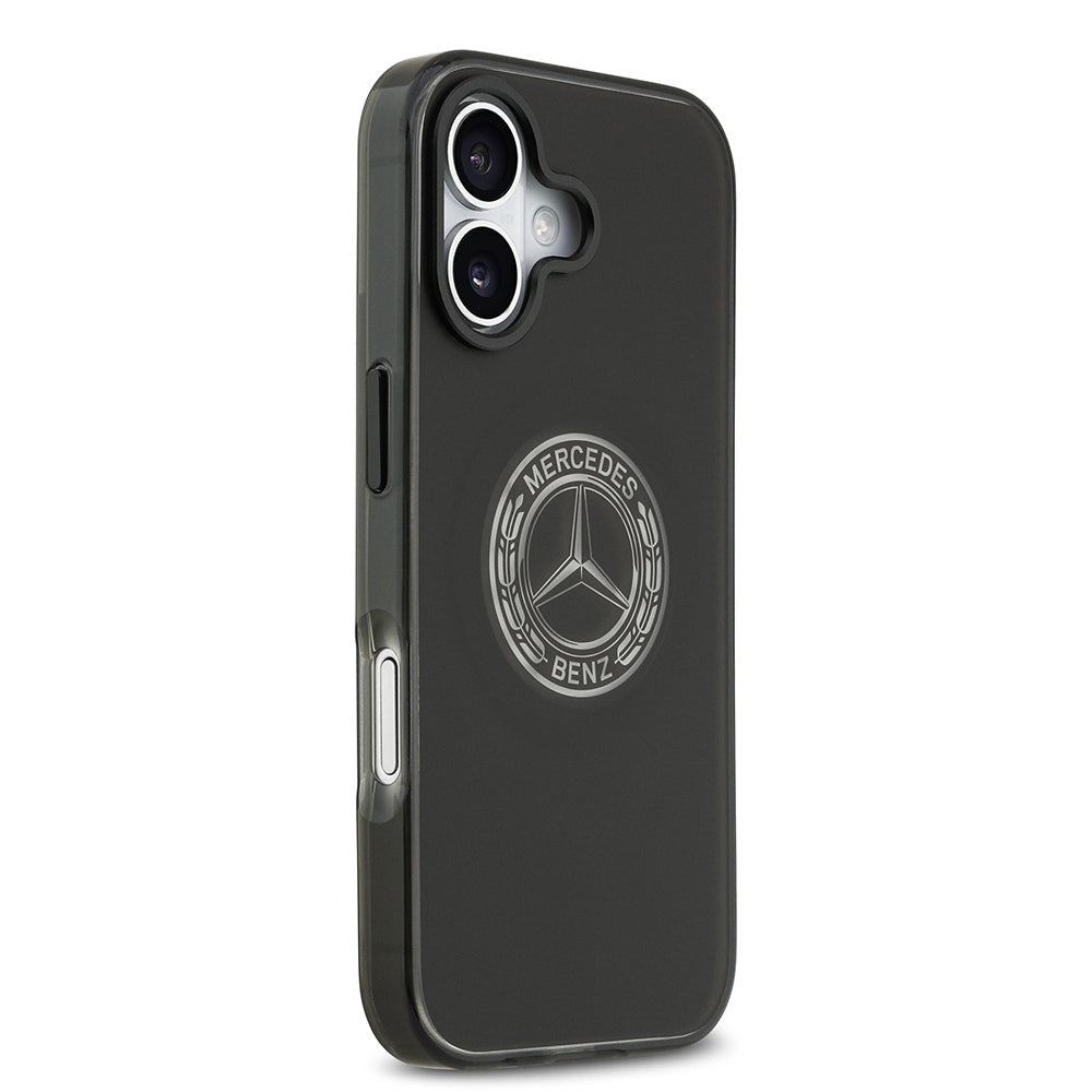 Apple iPhone 17 Kılıf Mercedes Benz Orjinal Lisanslı M-safe Şarj Özellikli Buzlu PC Nostaljik Yıldız Dizayn Kapak Beyaz