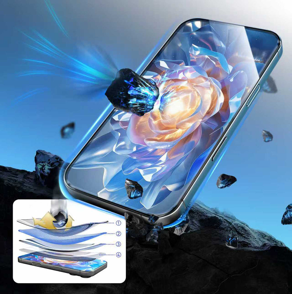 Apple iPhone 17 Mohseven Pure Safir Coating HD 3D Glue Temperli Cam Ekran Koruyucu