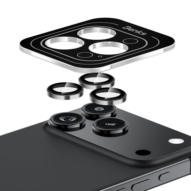 Apple iPhone 17 Pro Benks DR Safir Kamera Lens Koruyucu Gümüş