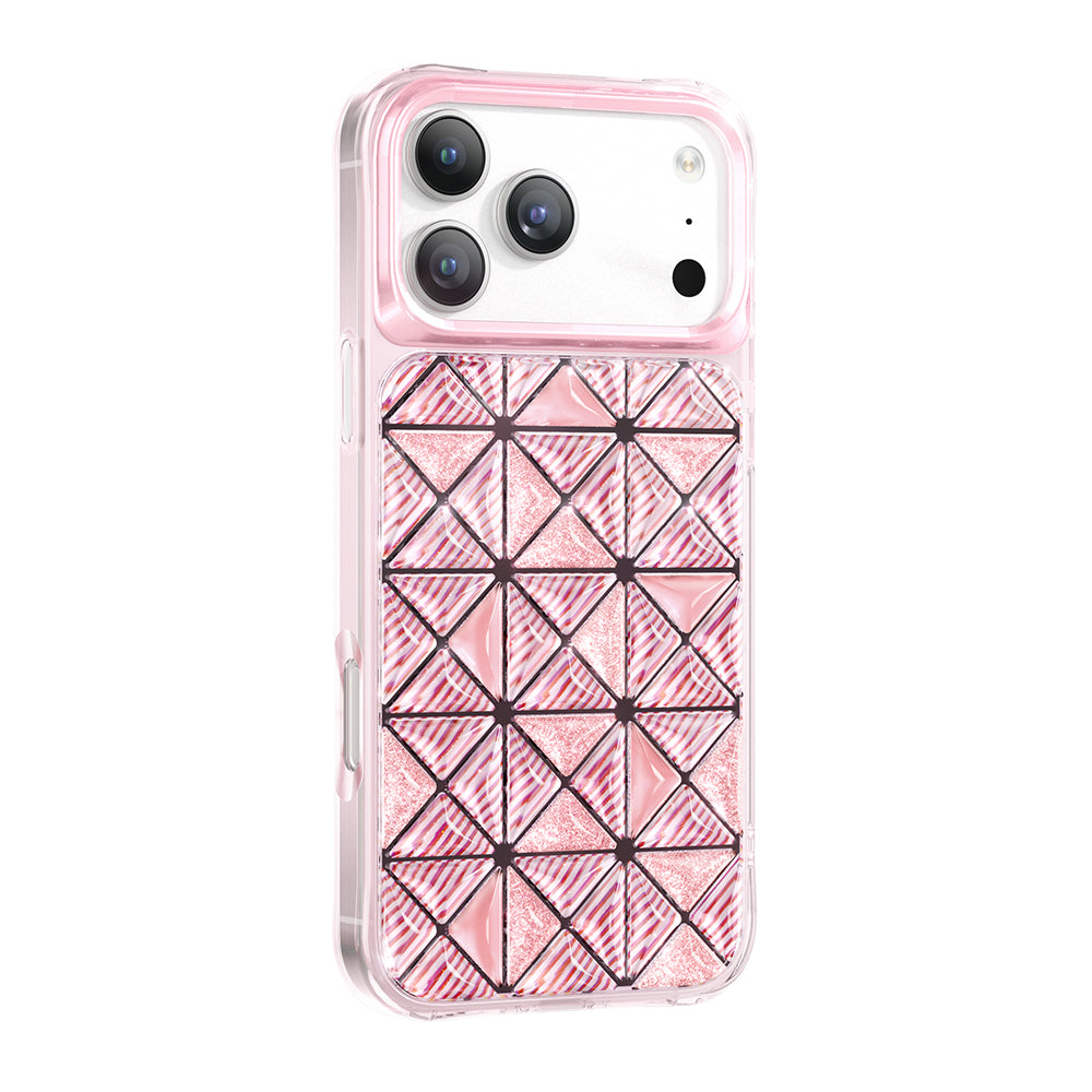 Apple iPhone 17 Pro Kılıf 3D Buz Blok Desenli Zore Paris Kairo TPU Kapak