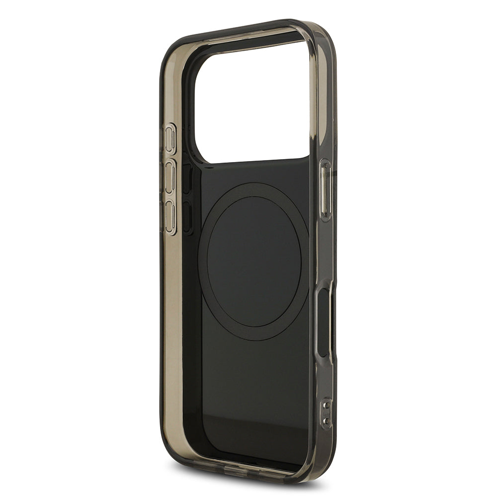 Apple iPhone 17 Pro Kılıf AMG Orjinal Lisanslı M-safe Şarj Özellikli IML Baskı Logolu Çift Katmanlı Bow Lines Kapak Siyah