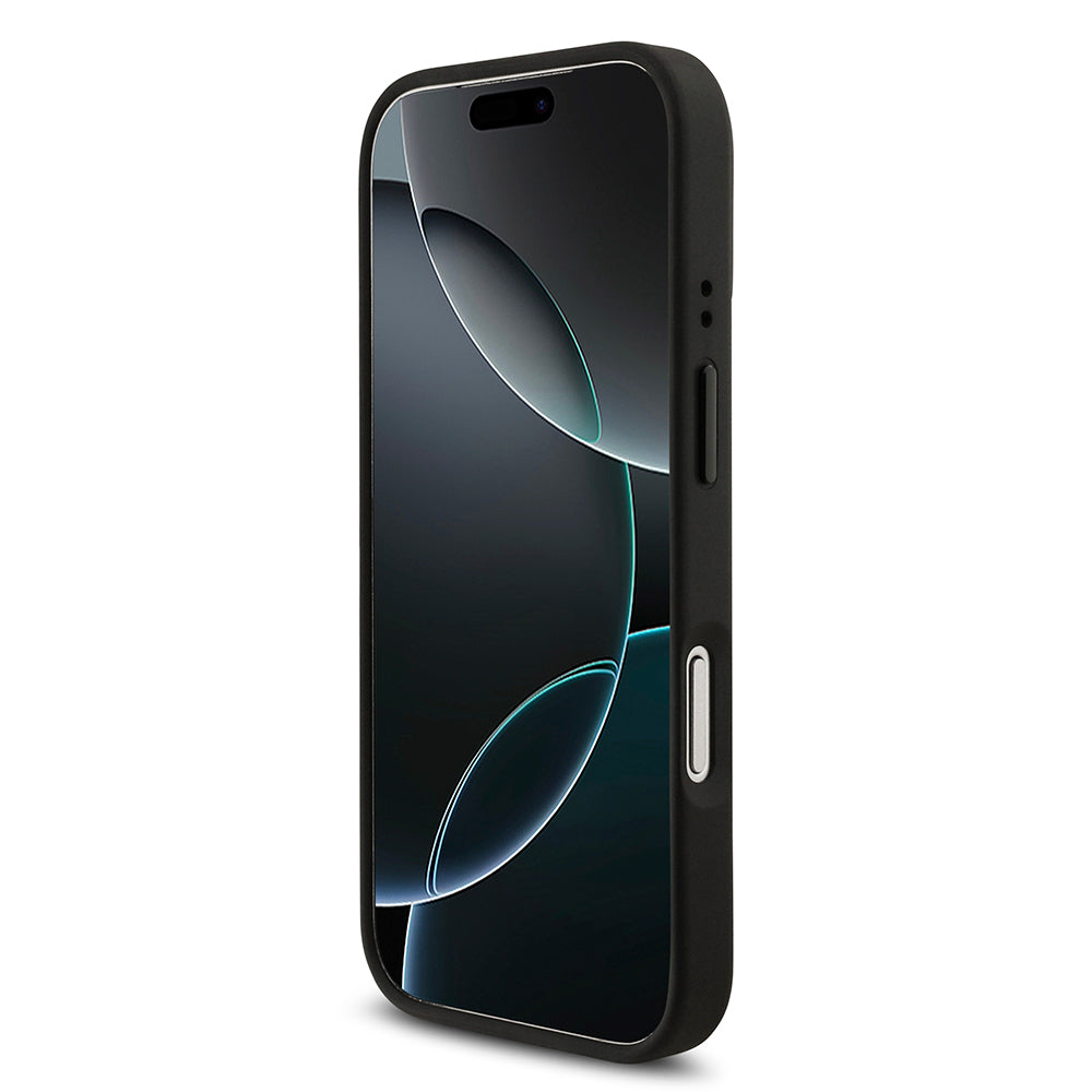 Apple iPhone 17 Pro Kılıf BMW Orjinal Lisanslı M-safe Şarj Özellikli Karbon Fiber Metal Logolu Kevlar Kapak Siyah