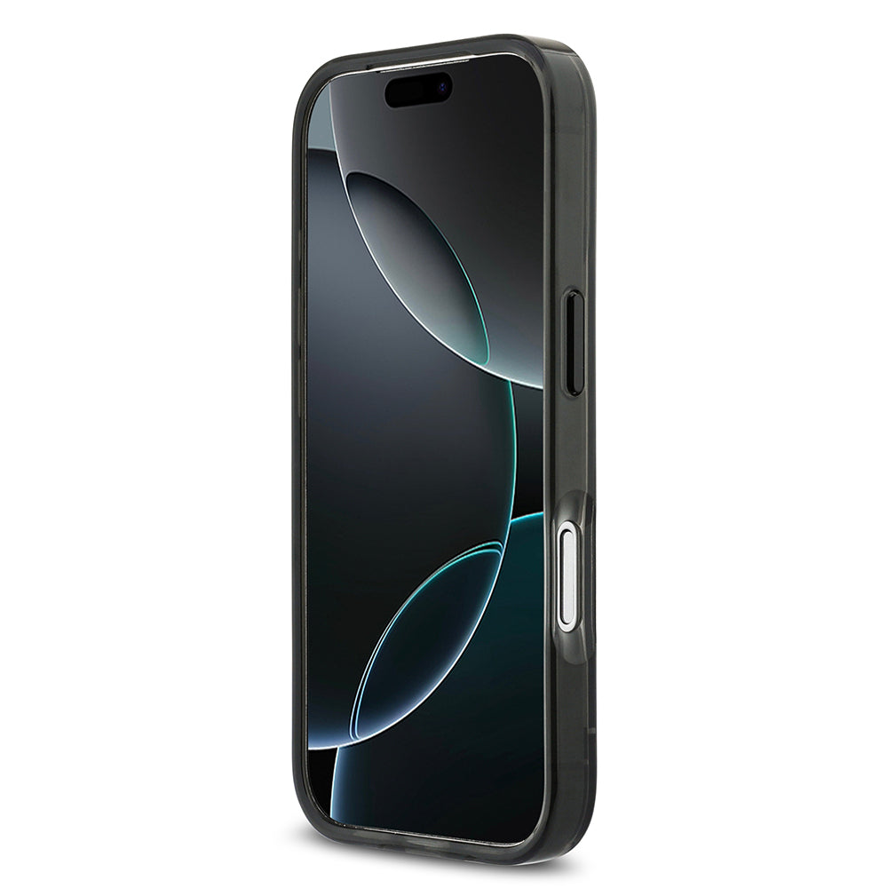 Apple iPhone 17 Pro Kılıf BMW Orjinal Lisanslı M-safe Şarj Özellikli Metal Buton Tasarımlı Tranparan M Dizayn Kapak Siyah